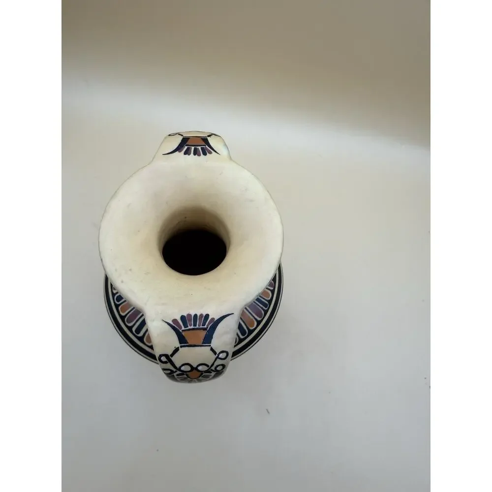 Vintage Handmade Greek Pottery Amphora Vase Ulysses Sirens British Museum 8”
